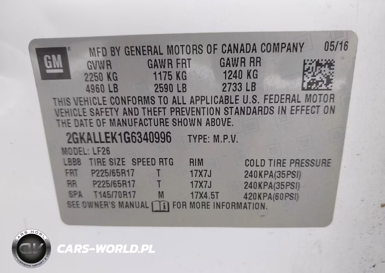 2016 GMC Terrain Sl VIN:2GKALLEK1G6340996 - 9