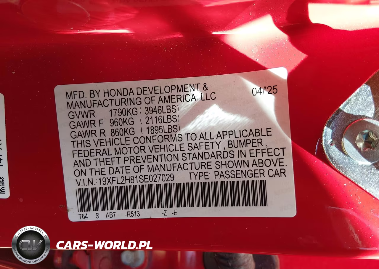 2025 Honda Civic Sedan Sport VIN:19XFL2H81SE027029 - 9