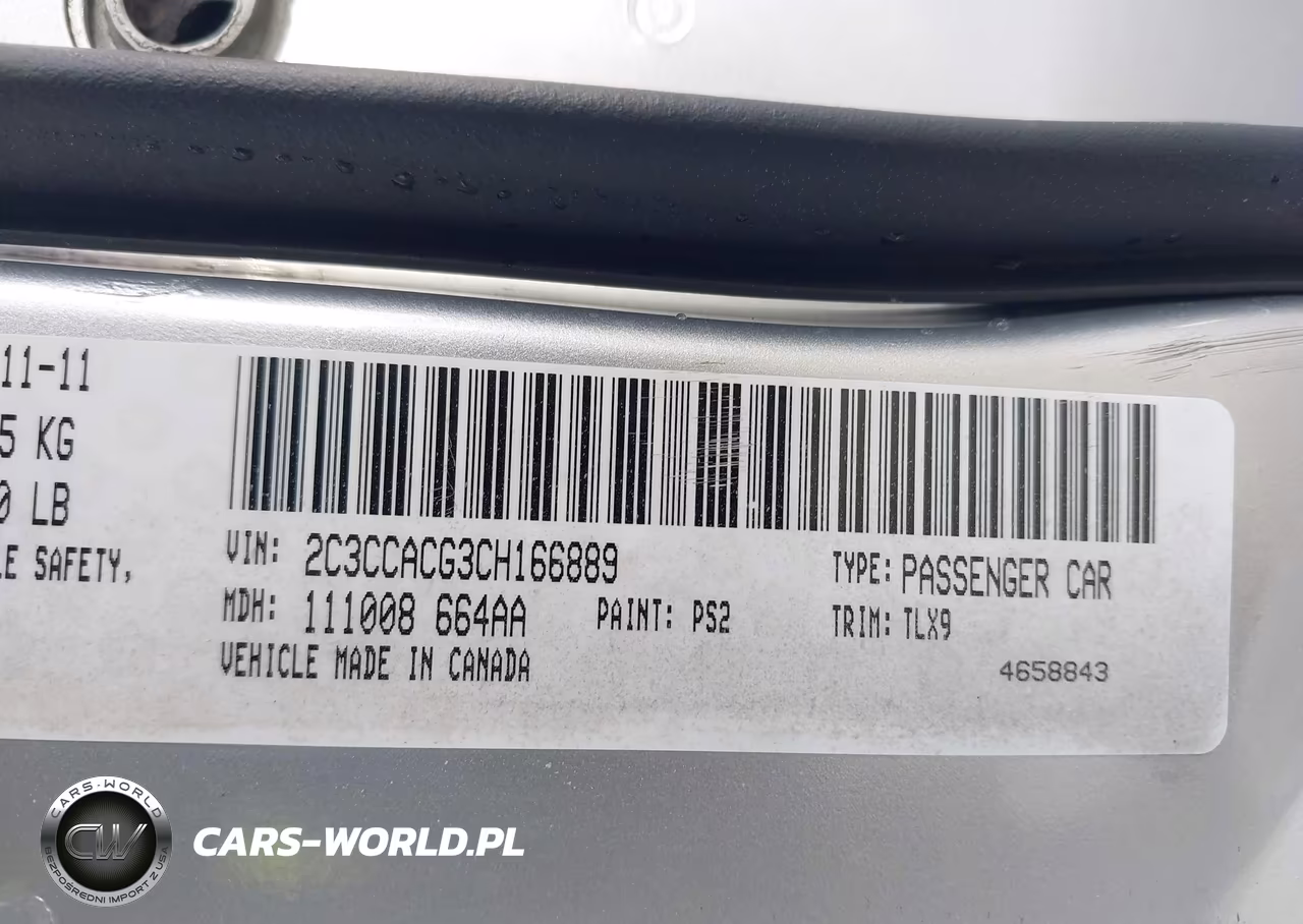 2012 Chrysler 300 Limited VIN:2C3CCACG3CH166889 - 9