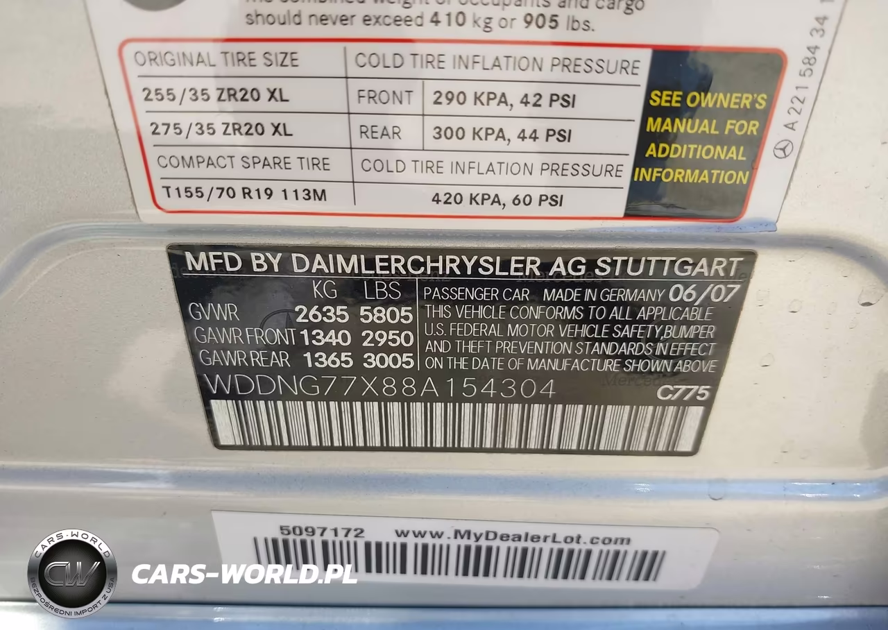 2008 Mercedes-Benz S 63 Amg VIN:WDDNG77X88A154304 - 9