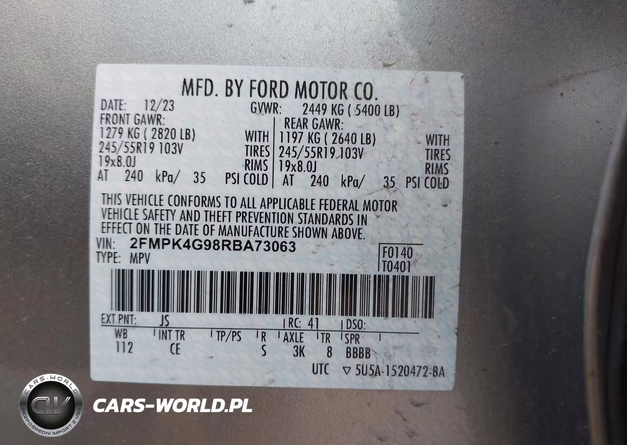2024 Ford Edge Se VIN:2FMPK4G98RBA73063 - 9