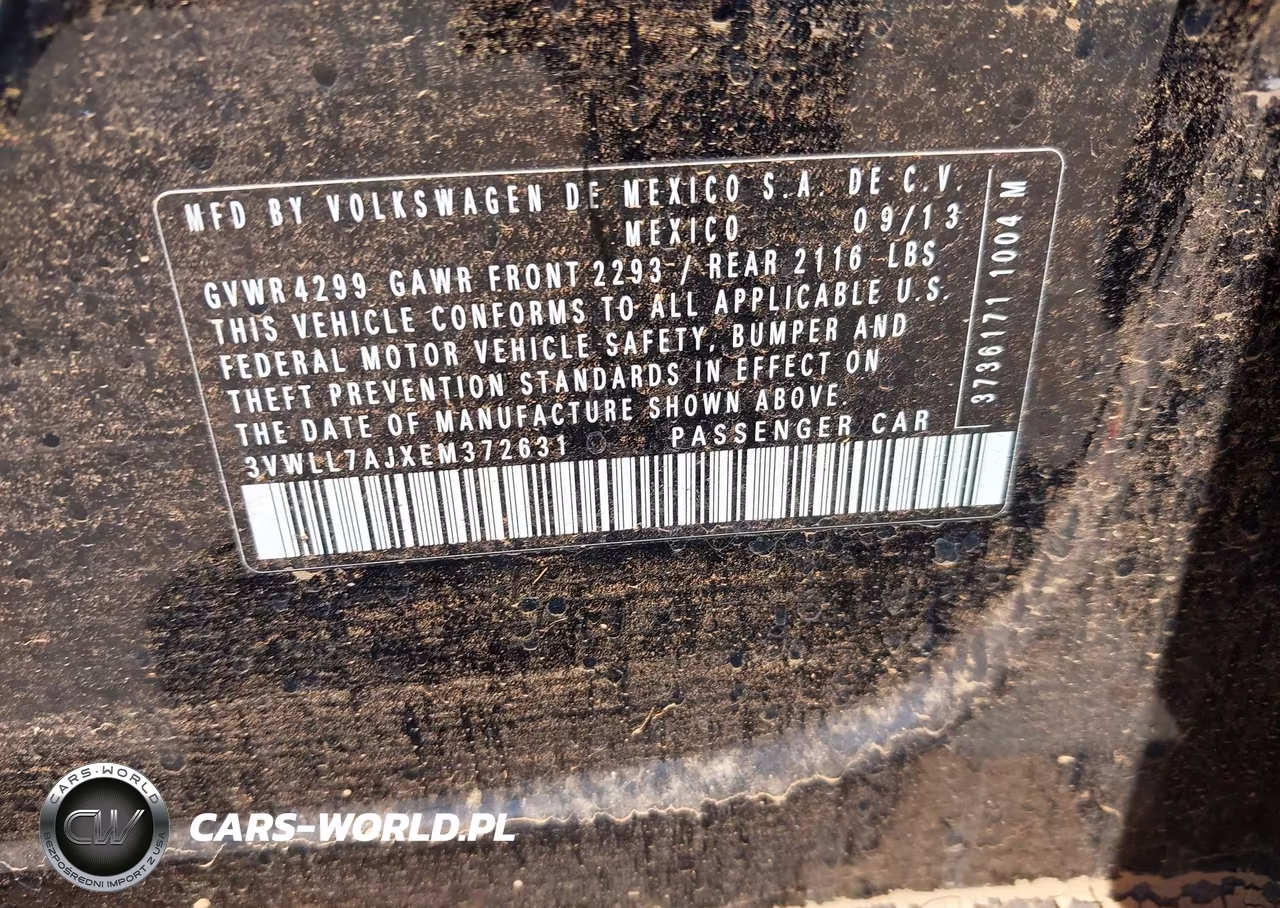 2014 Volkswagen Jetta 2.0L Tdi VIN:3VWLL7AJXEM372631 - 9