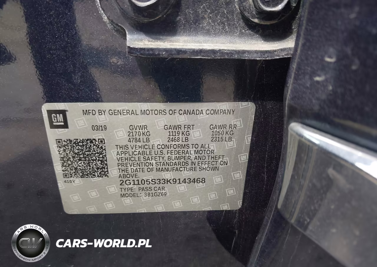 2019 Chevrolet Impala Premier VIN:2G1105S33K9143468 - 9