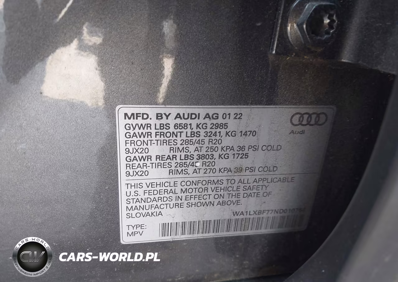 2022 Audi Q7 Premium Plus 55 Tfsi Quattro Tiptronic VIN:WA1LXBF77ND010754 - 9