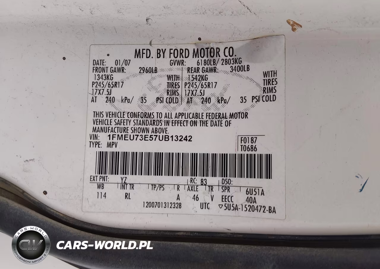 2007 Ford Explorer Xlt VIN:1FMEU73E57UB13242 - 9