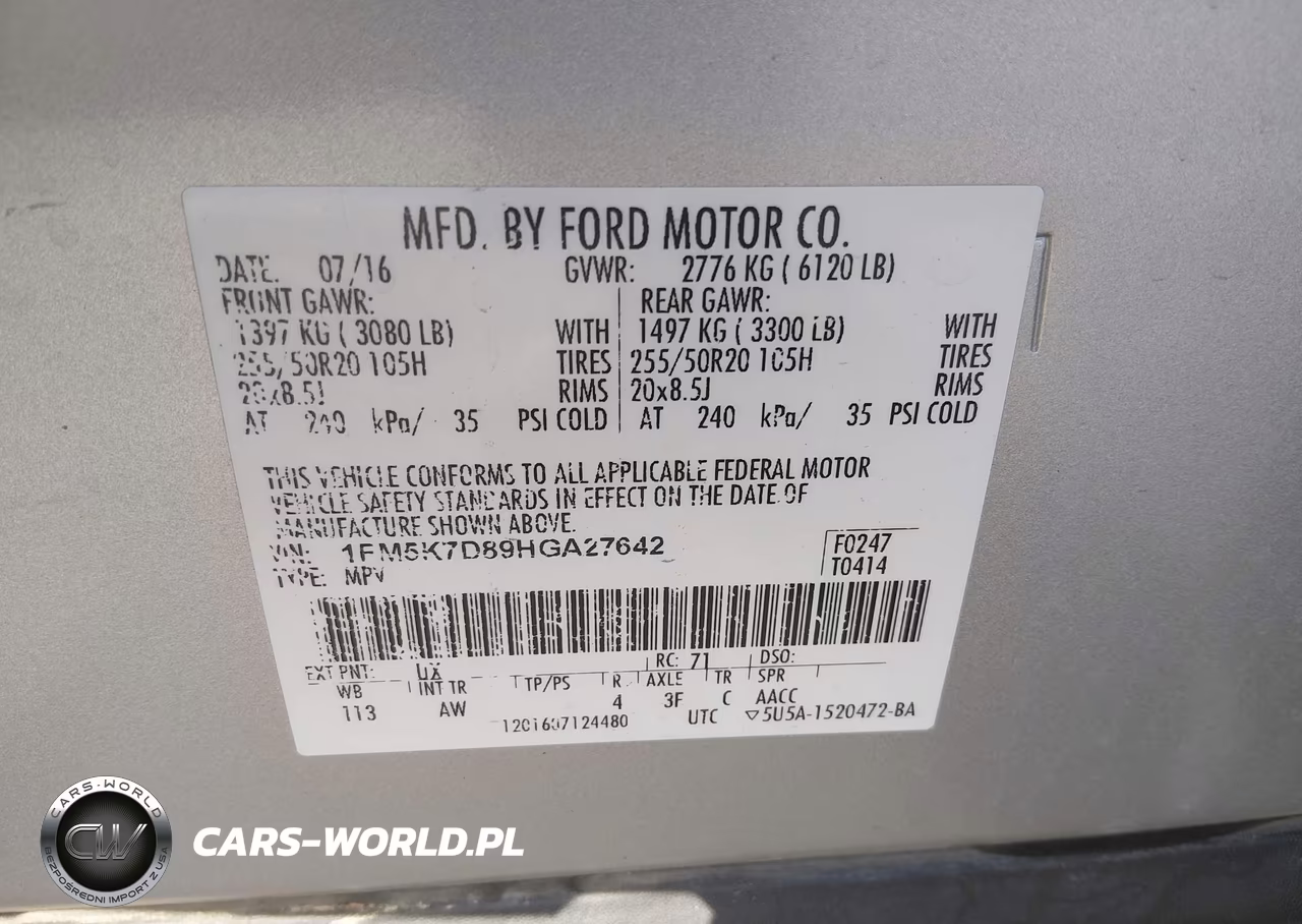 2017 Ford Explorer Xlt VIN:1FM5K7D89HGA27642 - 9
