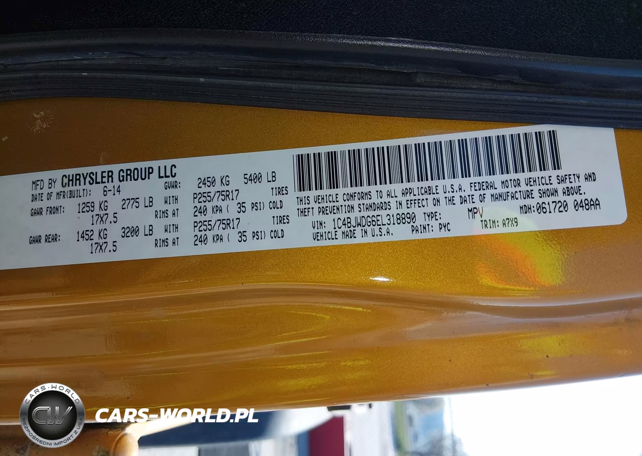 2014 Jeep Wrangler Unlimited Sport VIN:1C4BJWDG6EL318890 - 9