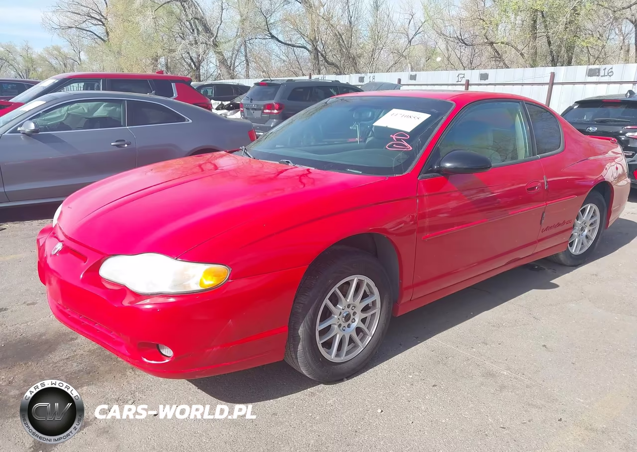 2003 Chevrolet Monte Carlo Ss VIN:2G1WX12K539196241 - 2