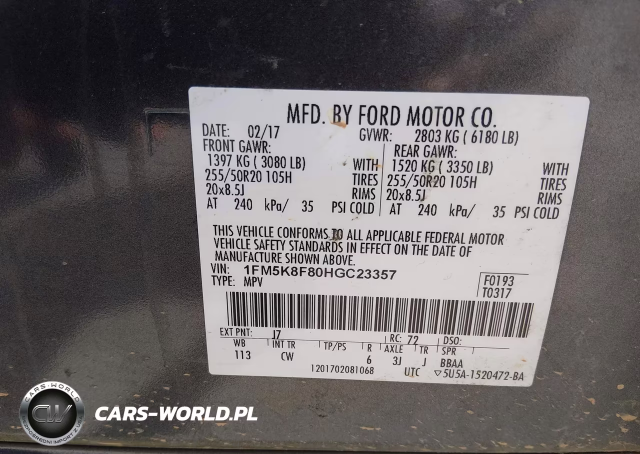 2017 Ford Explorer Limited VIN:1FM5K8F80HGC23357 - 9