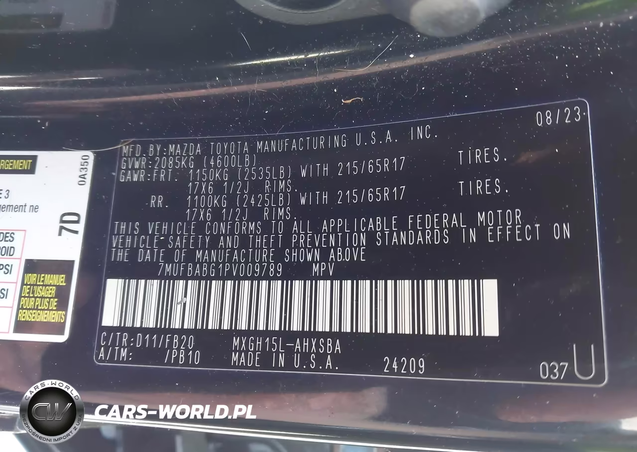 2023 Toyota Corolla Cross Hybrid Se VIN:7MUFBABG1PV009789 - 9