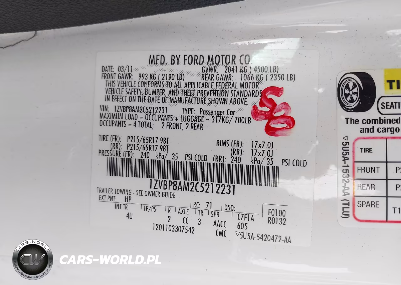 2012 Ford Mustang V6 Premium VIN:1ZVBP8AM2C5212231 - 9