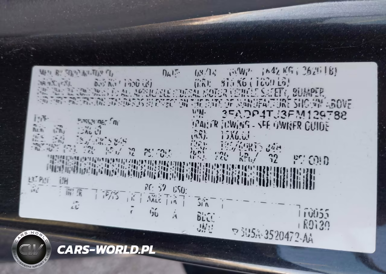 2015 Ford Fiesta S VIN:3FADP4TJ3FM129788 - 9