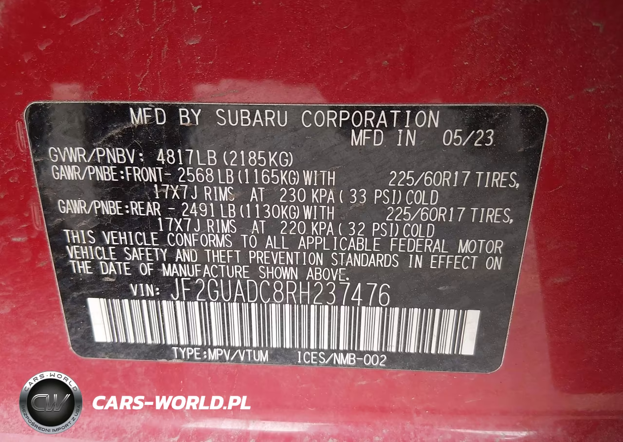 2024 Subaru Crosstrek Premium VIN:JF2GUADC8RH237476 - 9