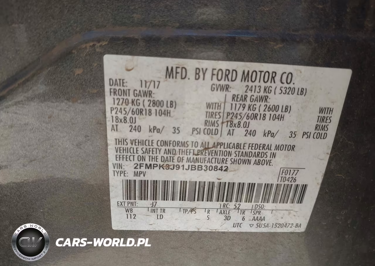 2018 Ford Edge Sel VIN:2FMPK3J91JBB30842 - 9