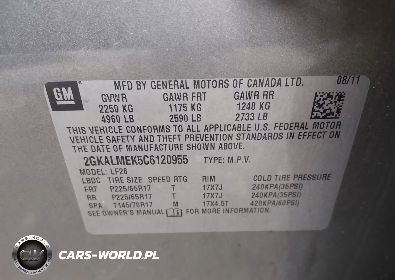2012 GMC Terrain Sle-1 VIN:2GKALMEK5C6120955 - 9