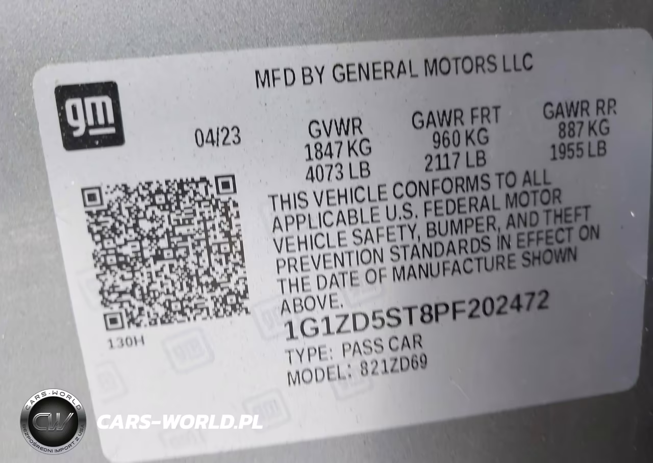 2023 Chevrolet Malibu Fwd 1Lt VIN:1G1ZD5ST8PF202472 - 9