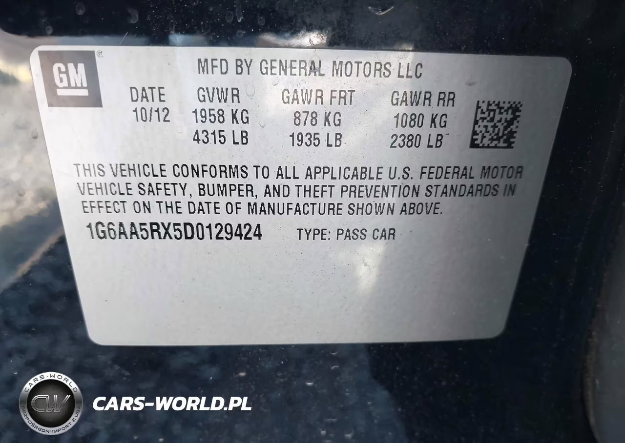 2013 Cadillac Ats Standard VIN:1G6AA5RX5D0129424 - 9