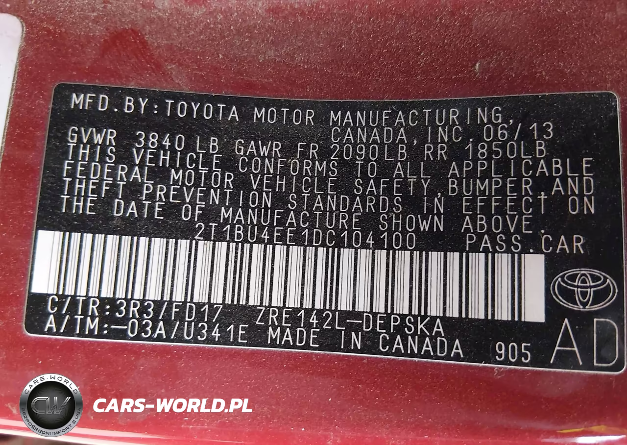 2013 Toyota Corolla S VIN:2T1BU4EE1DC104100 - 9