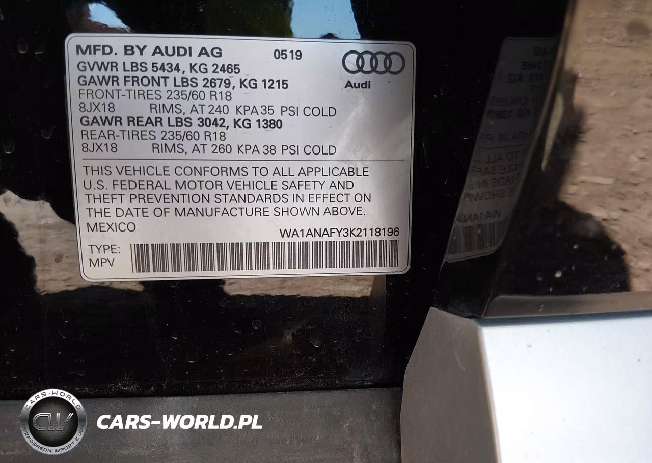 2019 Audi Q5 45 Premium VIN:WA1ANAFY3K2118196 - 9