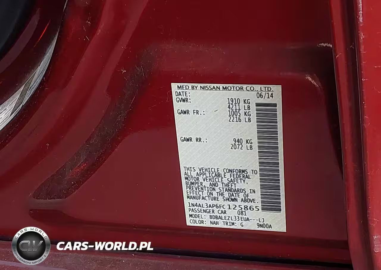 2015 Nissan Altima 2.5 S VIN:1N4AL3AP6FC125865 - 9