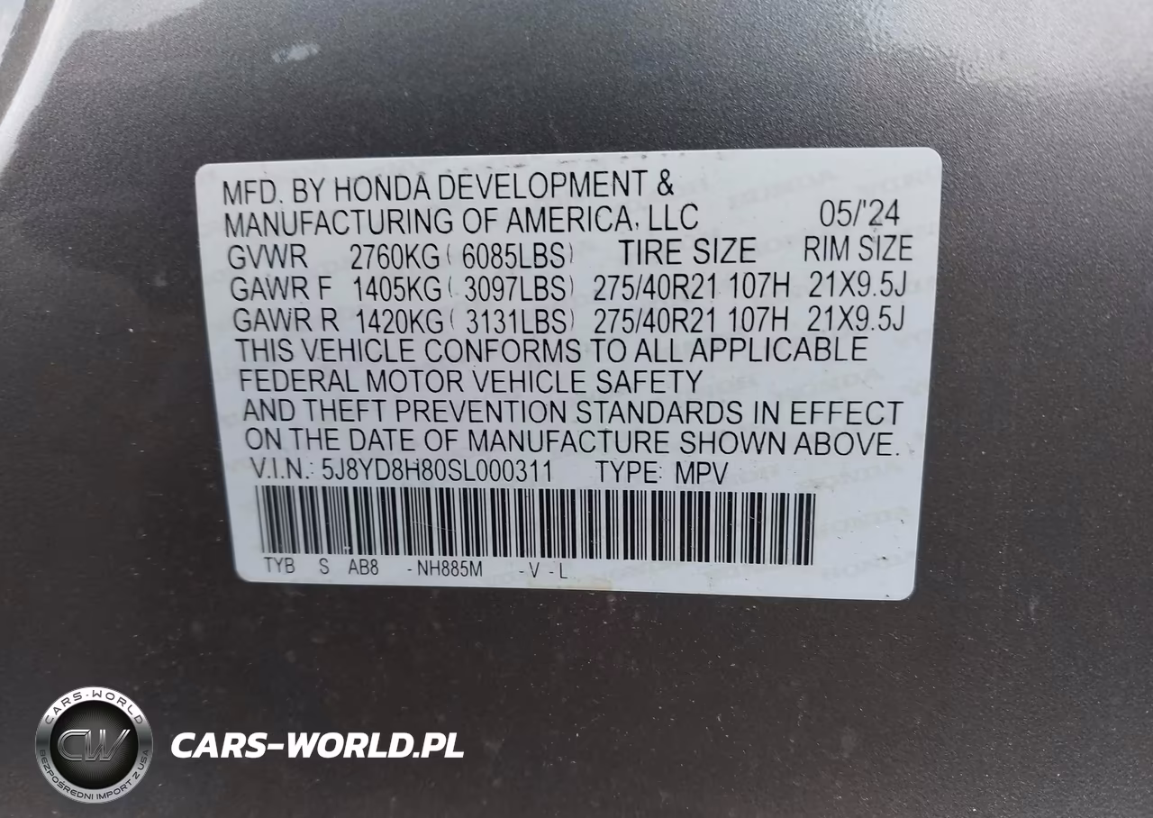 2025 Acura Mdx Type S Advance Package VIN:5J8YD8H80SL000311 - 9