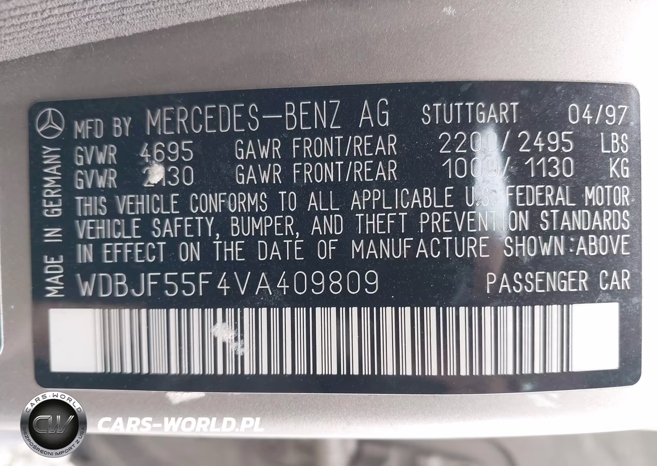 1997 Mercedes-Benz E 320 VIN:WDBJF55F4VA409809 - 9