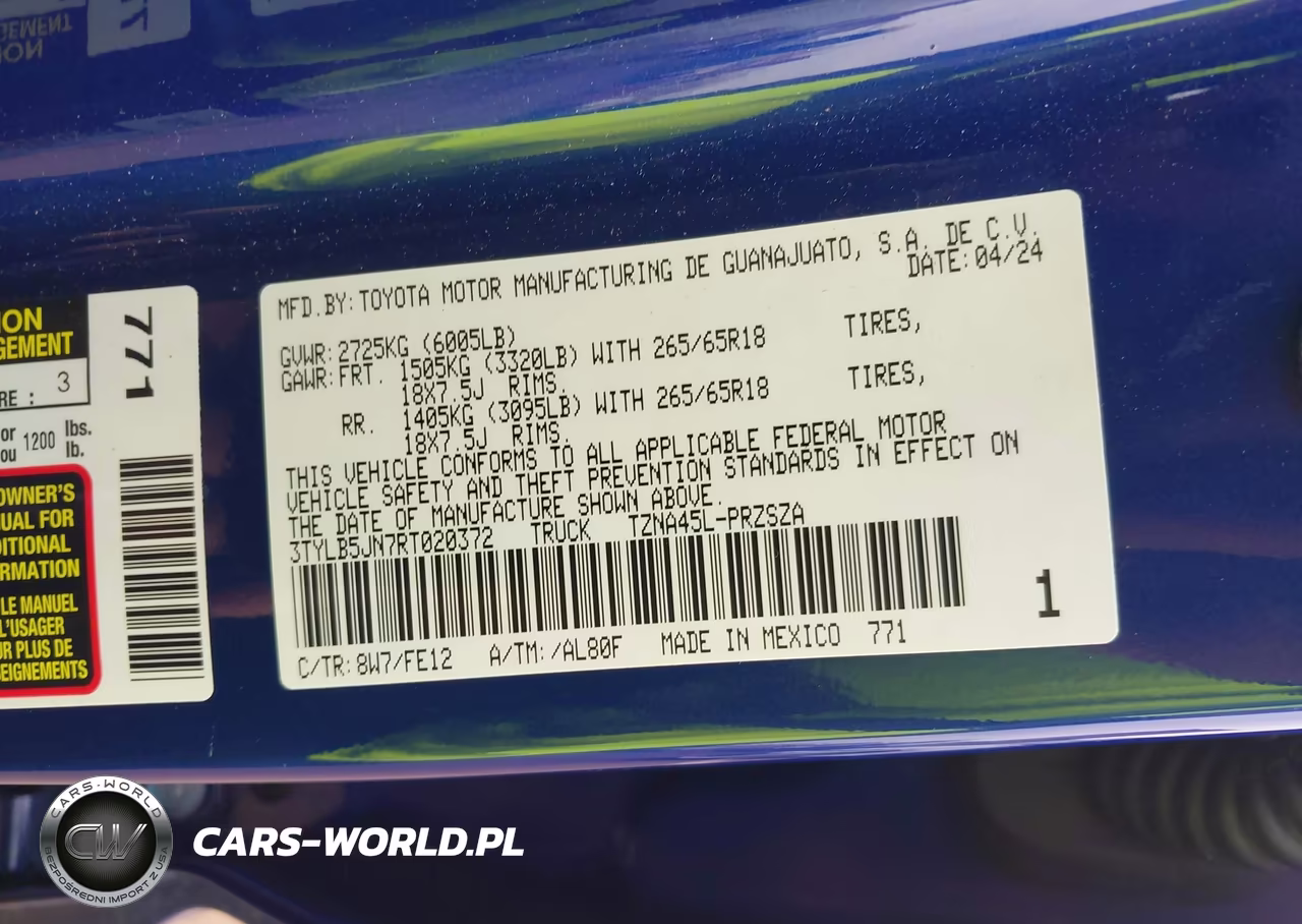 2024 Toyota Tacoma Sr5 VIN:3TYLB5JN7RT020372 - 9