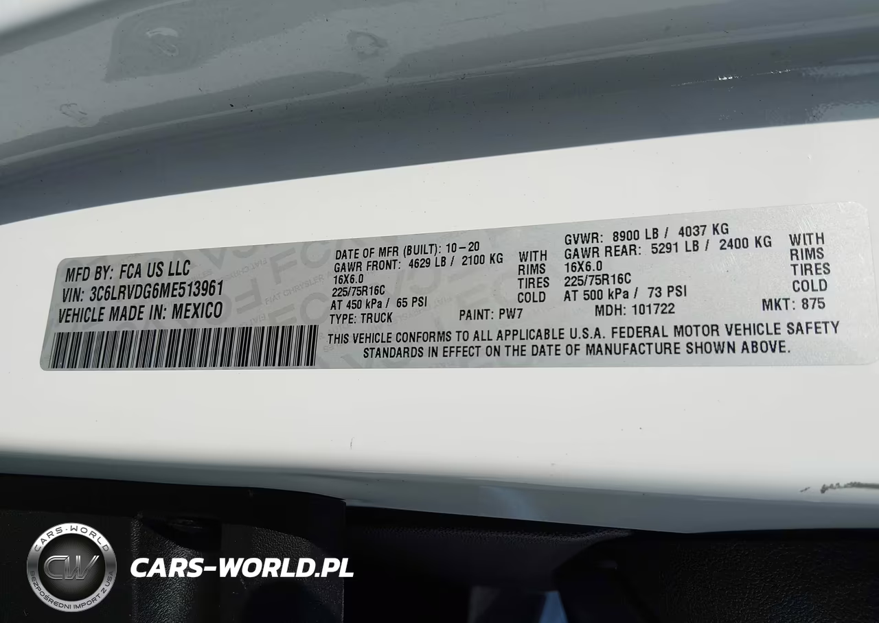 2021 Ram Promaster 2500 High Roof 159 Wb VIN:3C6LRVDG6ME513961 - 9