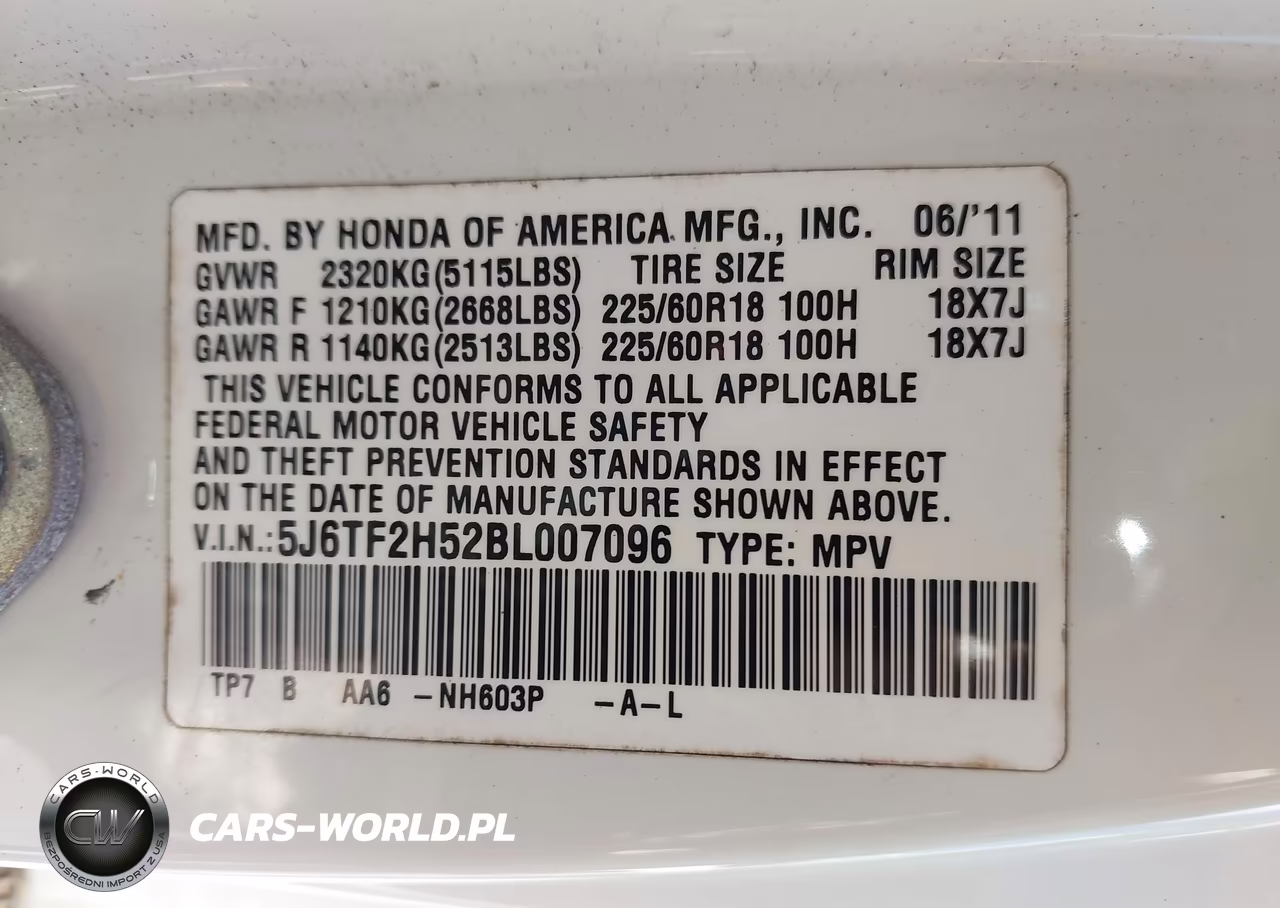 2011 Honda Accord Crosstour Ex-L VIN:5J6TF2H52BL007096 - 9