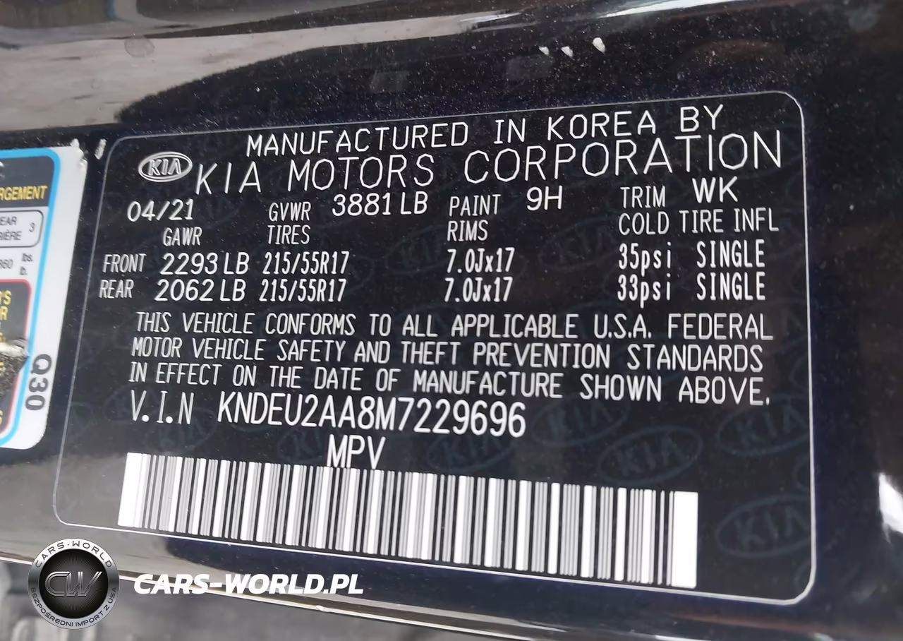 2021 Kia Seltos S VIN:KNDEU2AA8M7229696 - 9