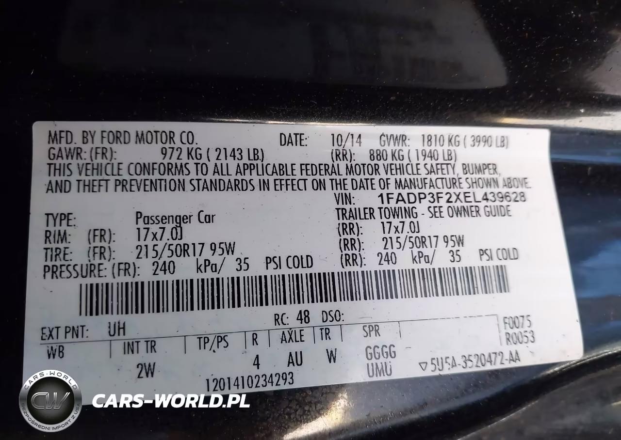 2014 Ford Focus Se VIN:1FADP3F2XEL439628 - 9