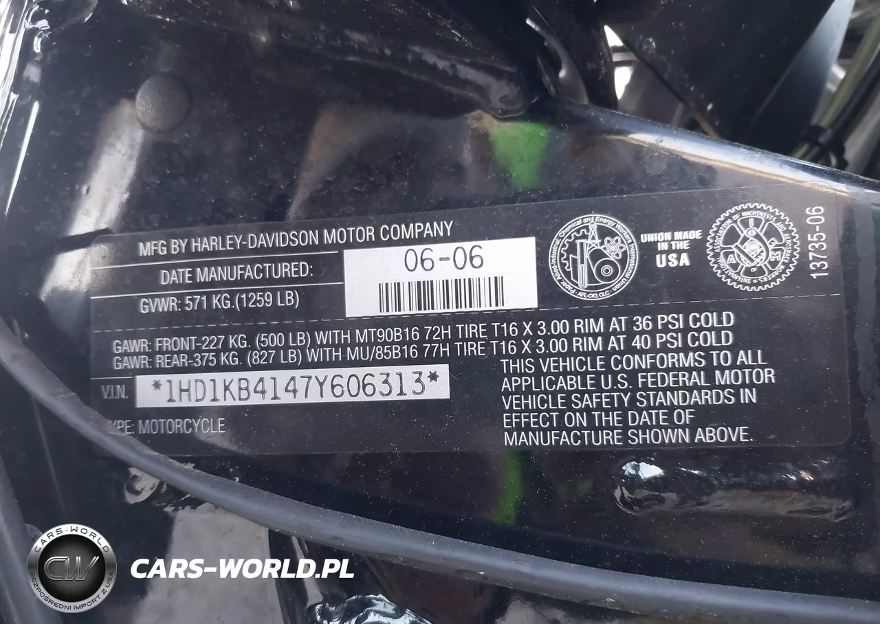 2007 Harley-Davidson Flhx VIN:1HD1KB4147Y606313 - 10