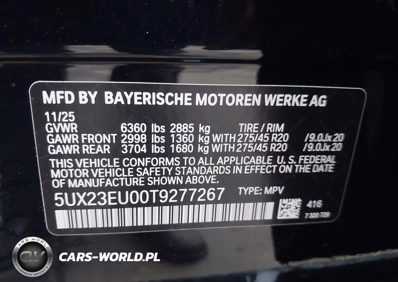 2026 BMW X5 xDrive40I VIN:5UX23EU00T9277267 - 9