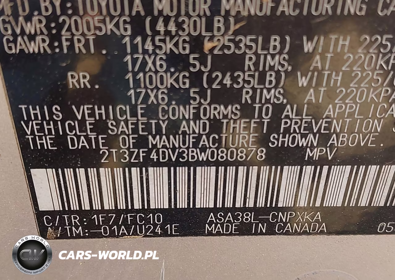 2011 Toyota Rav4 VIN:2T3ZF4DV3BW080878 - 9
