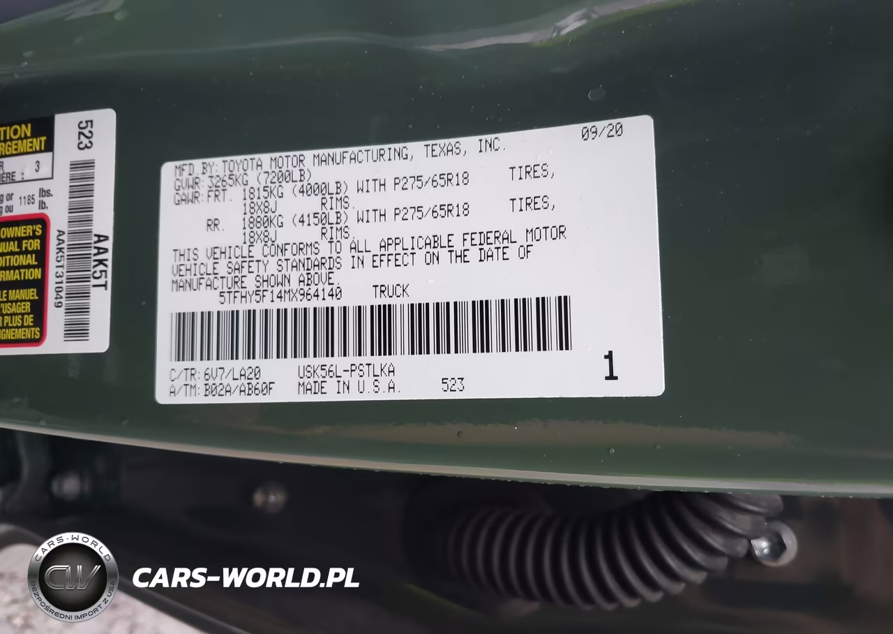 2021 Toyota Tundra Limited VIN:5TFHY5F14MX964140 - 9
