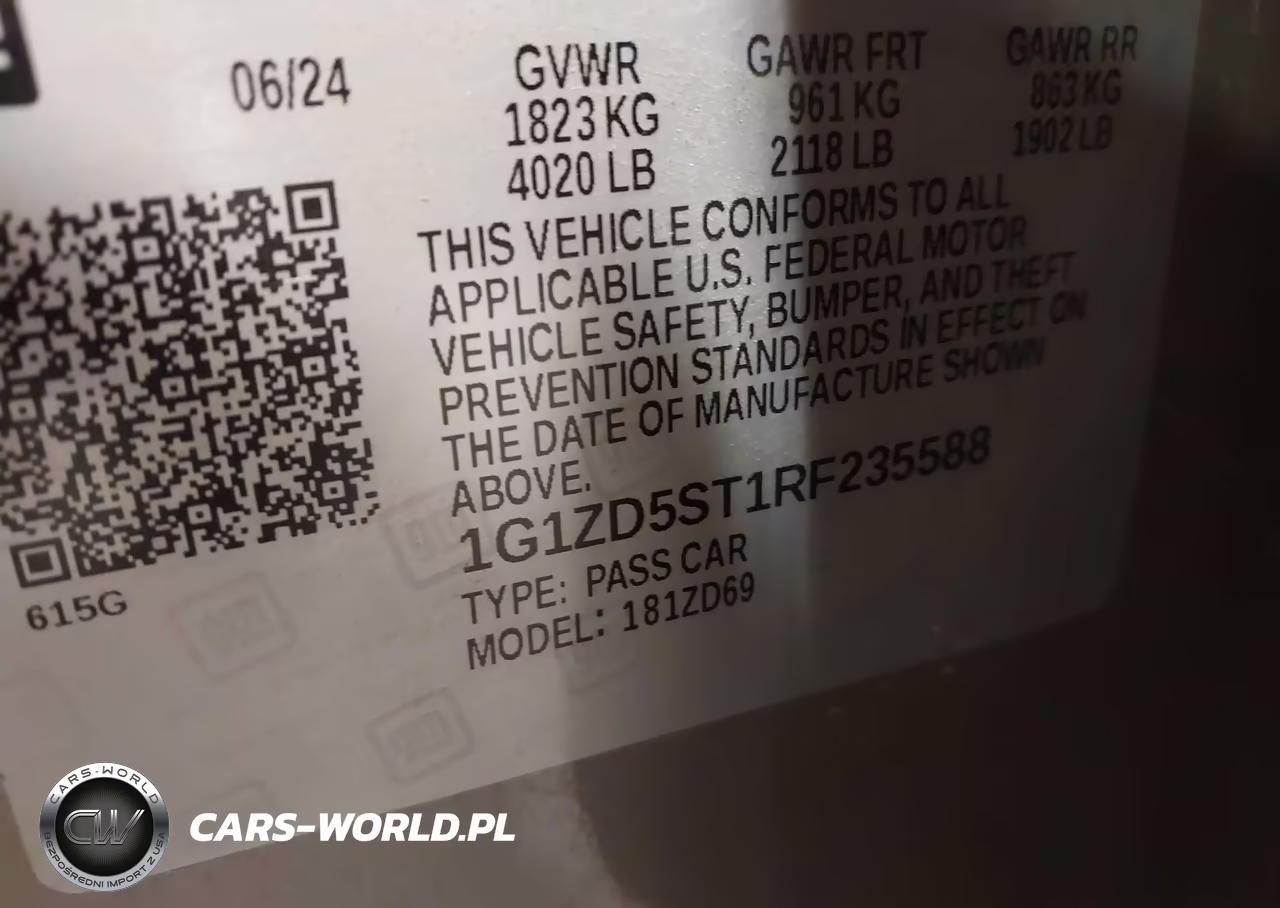 2024 Chevrolet Malibu Fwd 1Lt VIN:1G1ZD5ST1RF235588 - 9