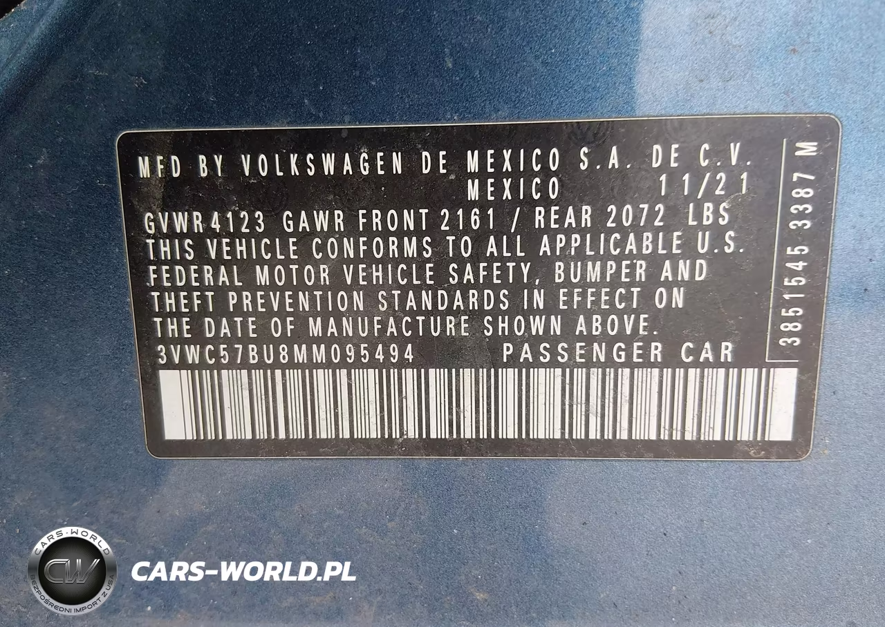 2021 Volkswagen Jetta 1.4T R-Line-1.4T S-1.4T Se VIN:3VWC57BU8MM095494 - 9