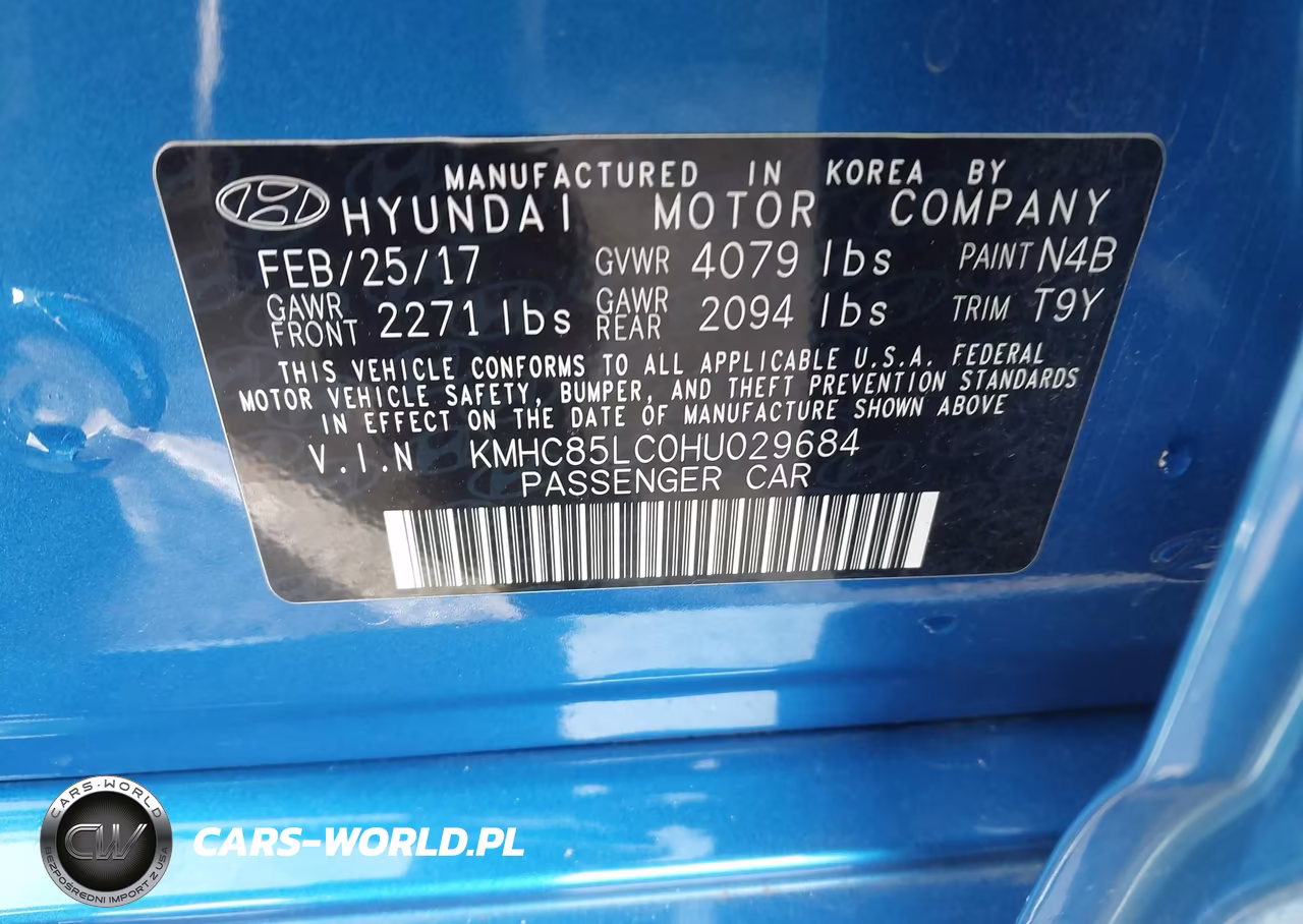 2017 Hyundai Ioniq Hybrid Limited VIN:KMHC85LC0HU029684 - 9