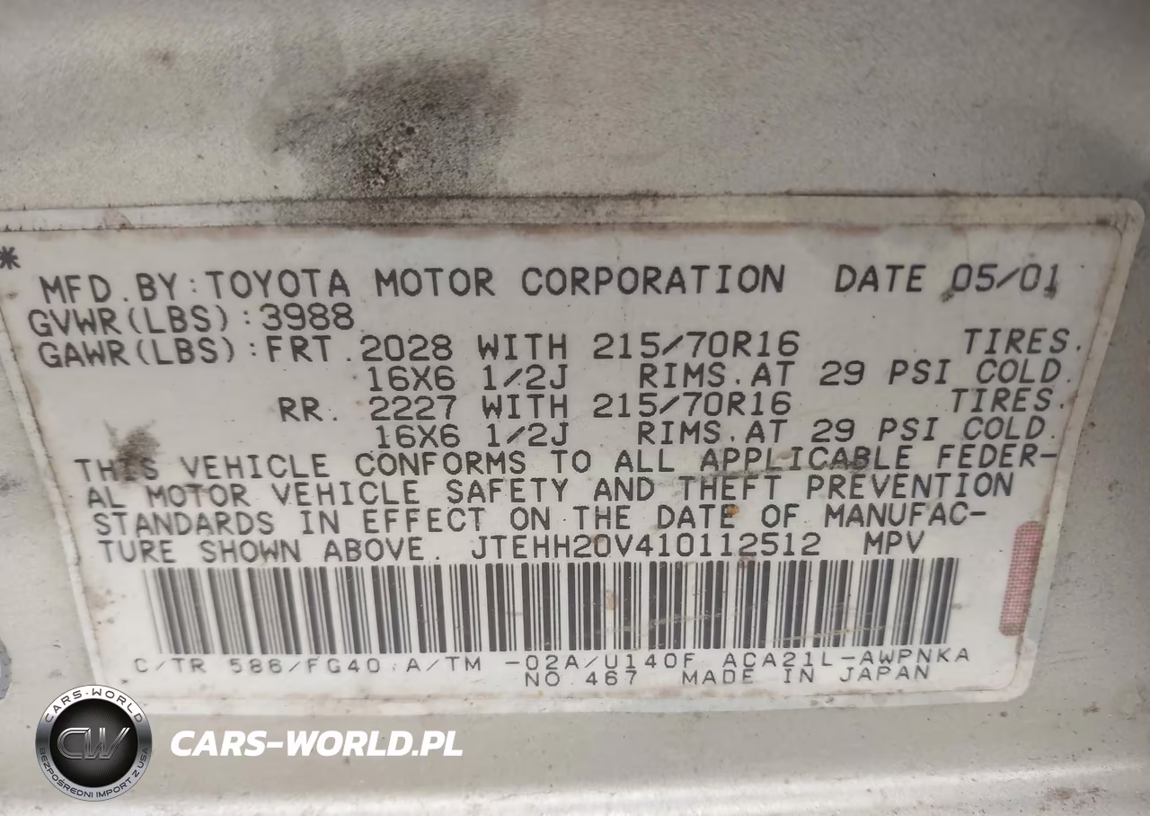 2001 Toyota Rav4 VIN:JTEHH20V410112512 - 9