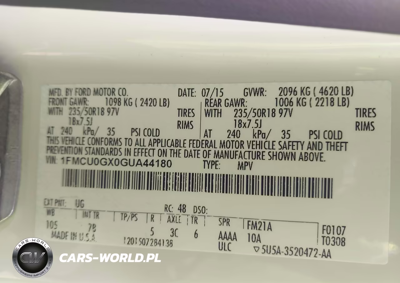 2016 Ford Escape Se VIN:1FMCU0GX0GUA44180 - 9