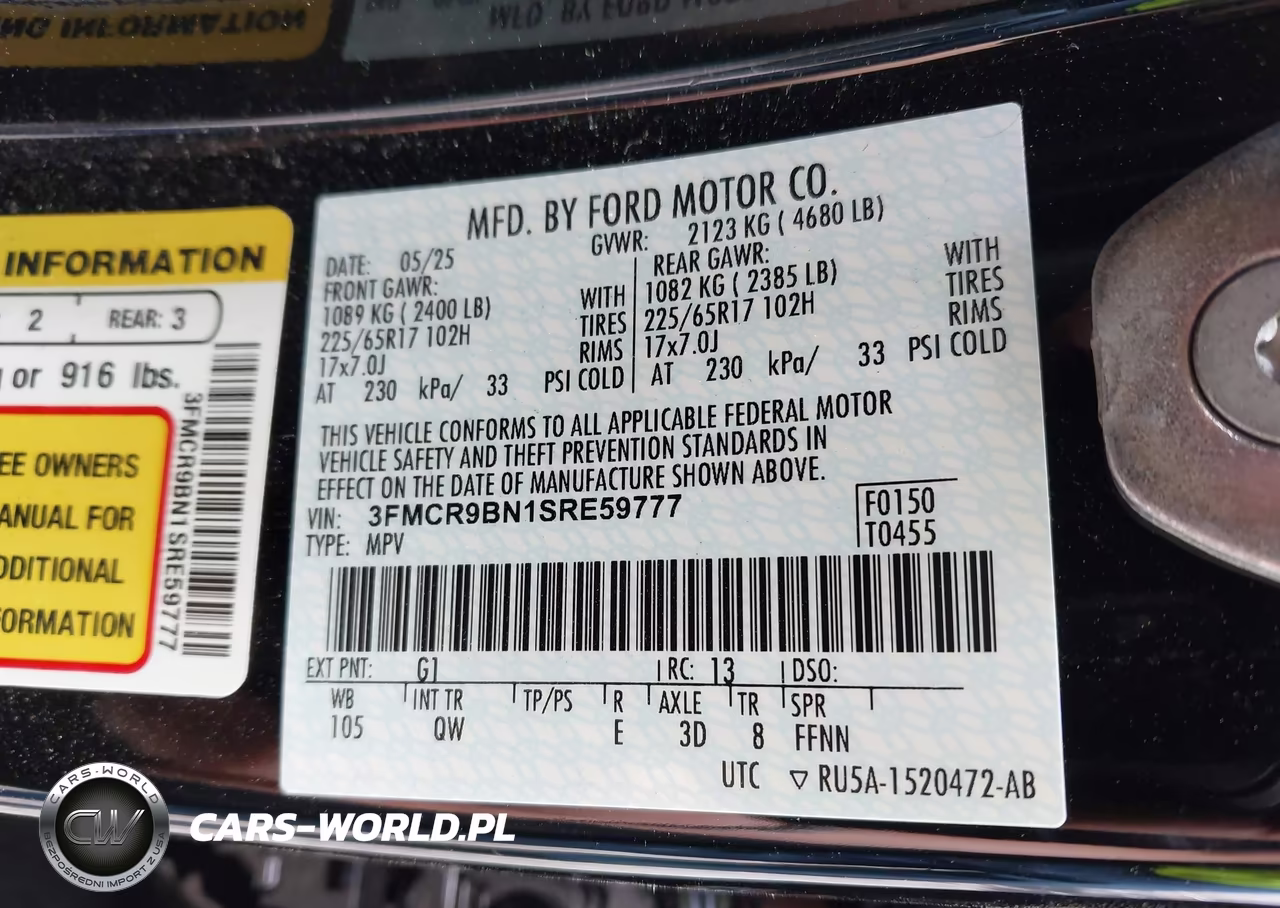 2025 Ford Bronco Sport Big Bend VIN:3FMCR9BN1SRE59777 - 9