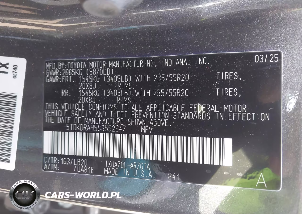 2025 Toyota Highlander Limited VIN:5TDKDRAH5SS552647 - 9