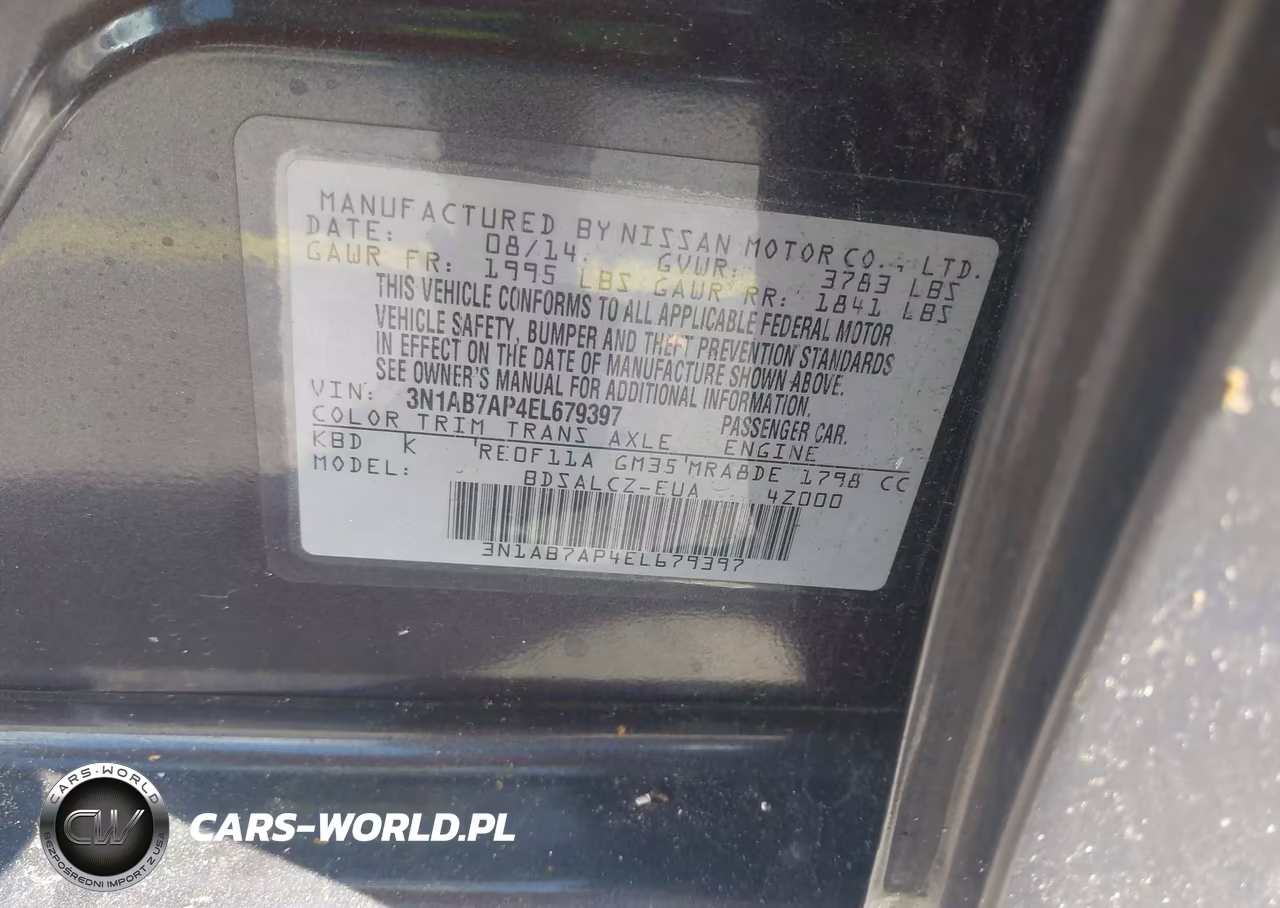 2014 Nissan Sentra S VIN:3N1AB7AP4EL679397 - 9