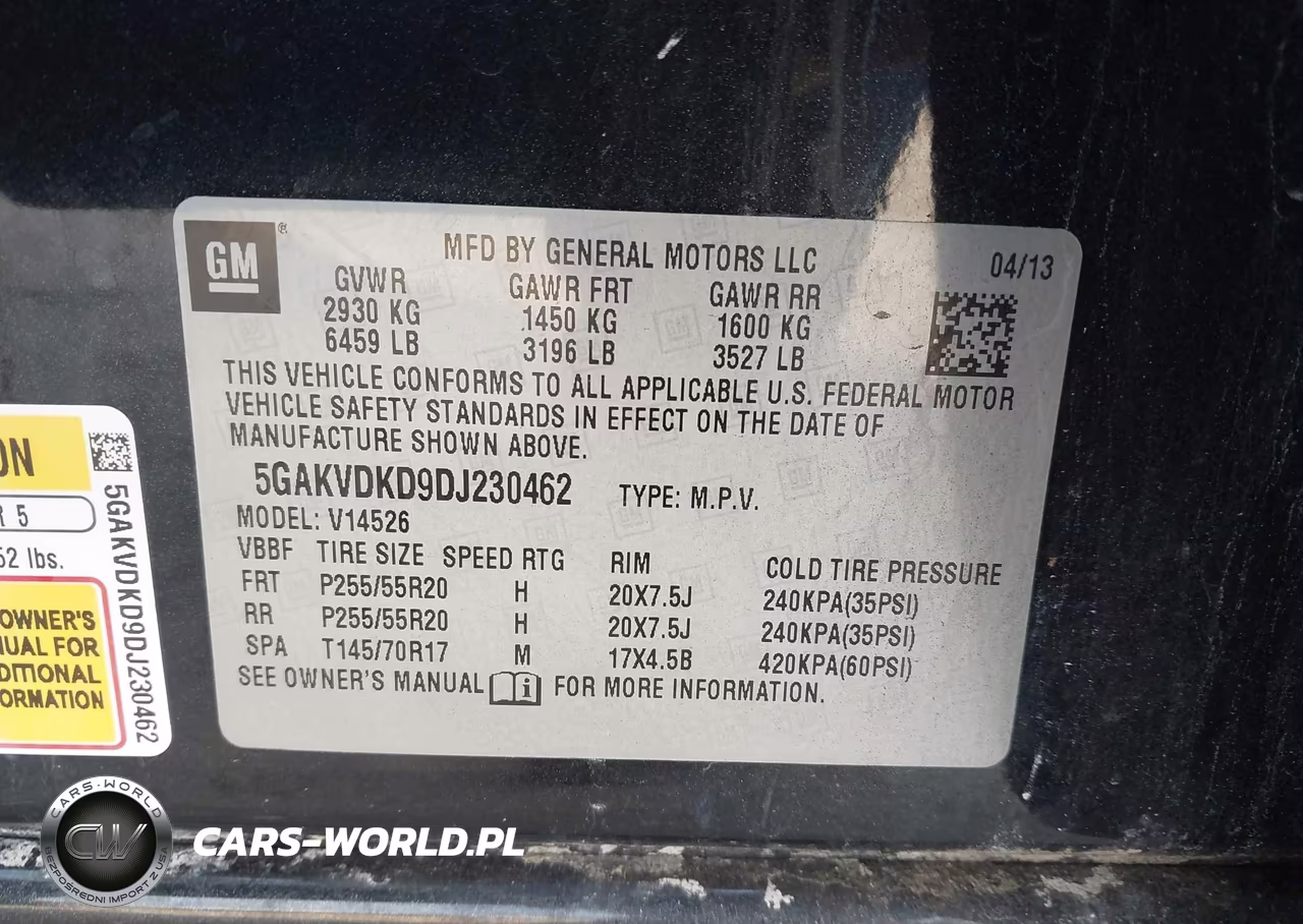 2013 Buick Enclave Premium VIN:5GAKVDKD9DJ230462 - 9