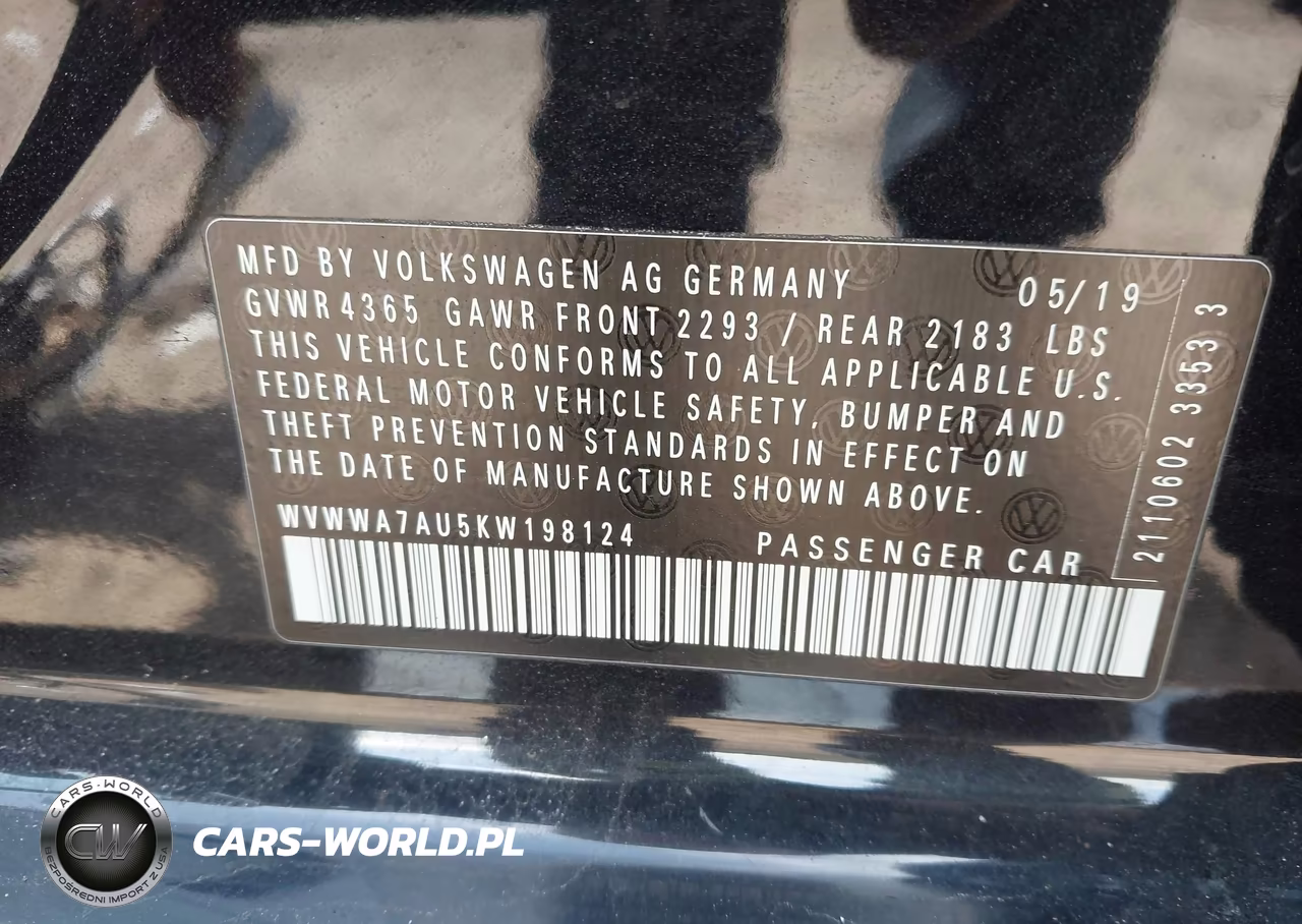 2019 Volkswagen Golf R 2.0T W-Dcc Navigation VIN:WVWWA7AU5KW198124 - 9