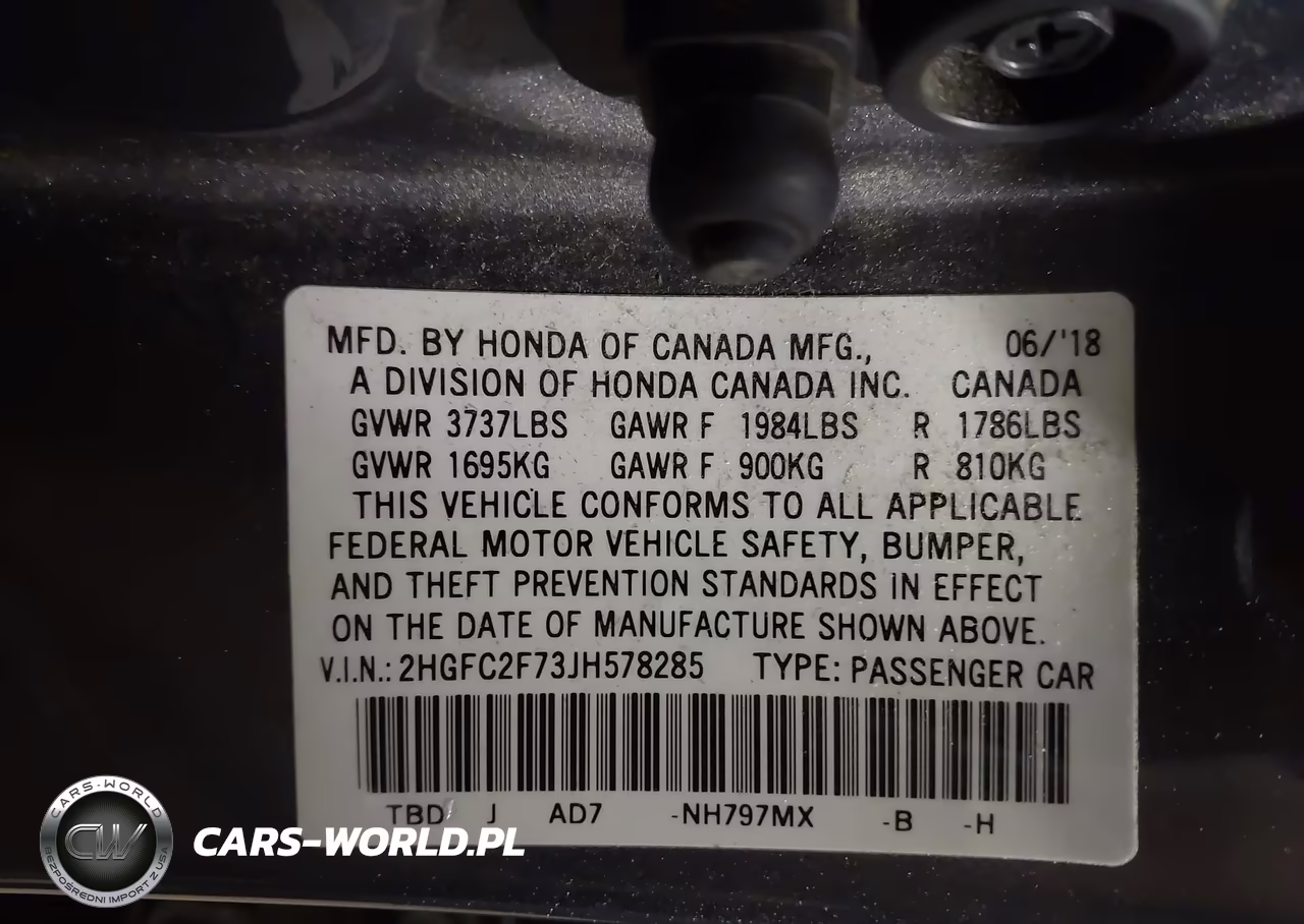 2018 Honda Civic Ex VIN:2HGFC2F73JH578285 - 9