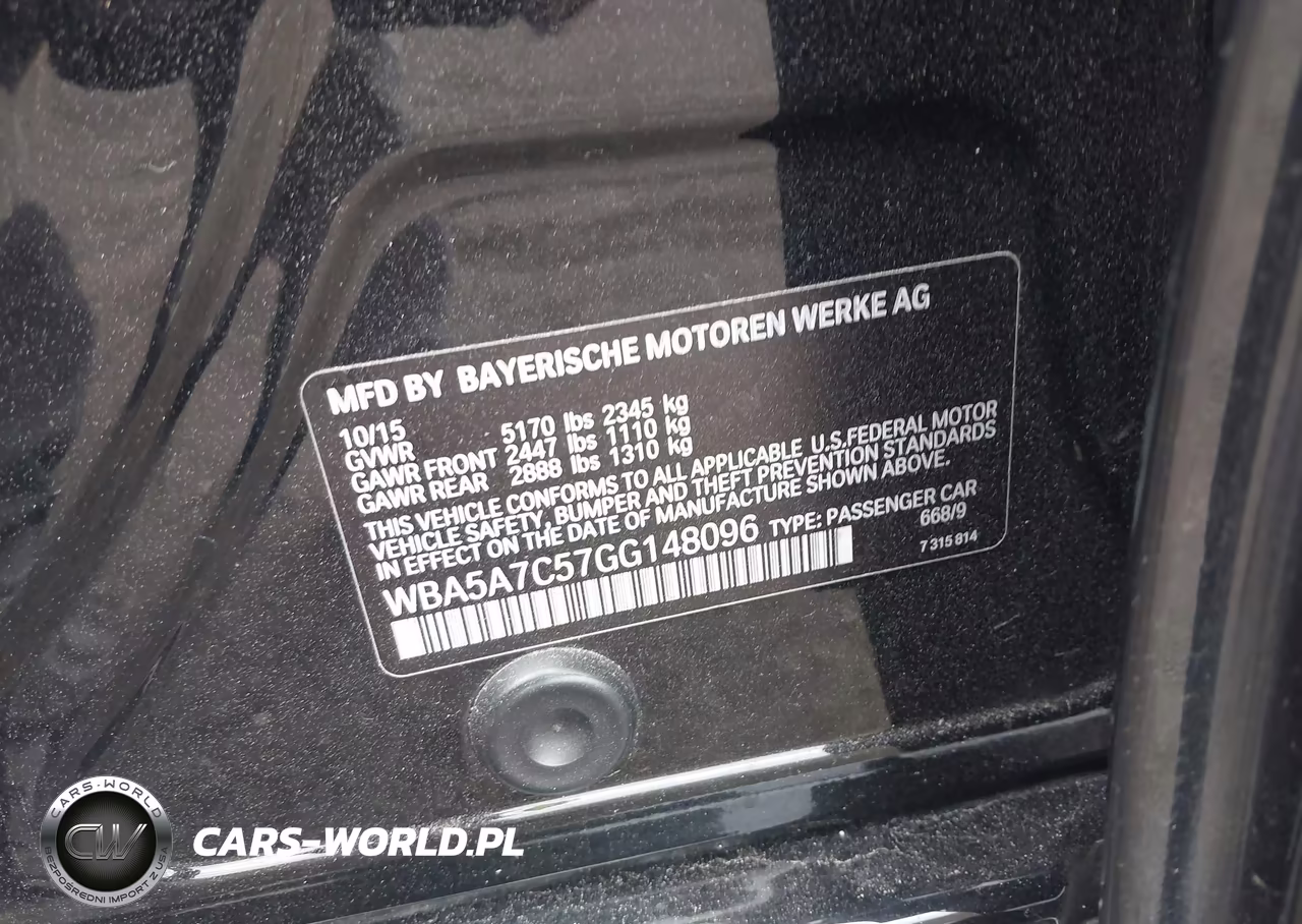 2016 BMW 528I xDrive VIN:WBA5A7C57GG148096 - 9