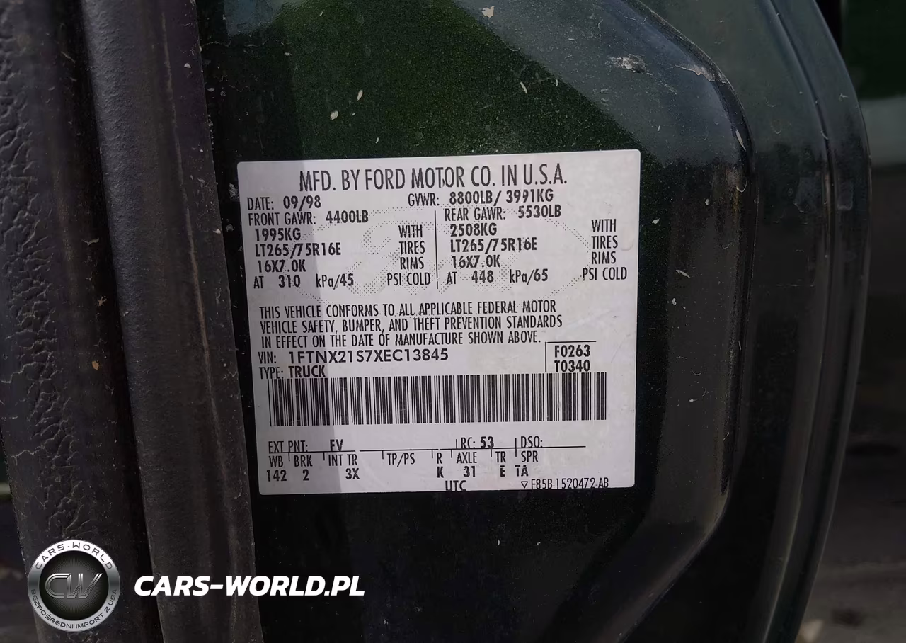 1999 Ford F-250 Lariat-Xl-Xlt VIN:1FTNX21S7XEC13845 - 9