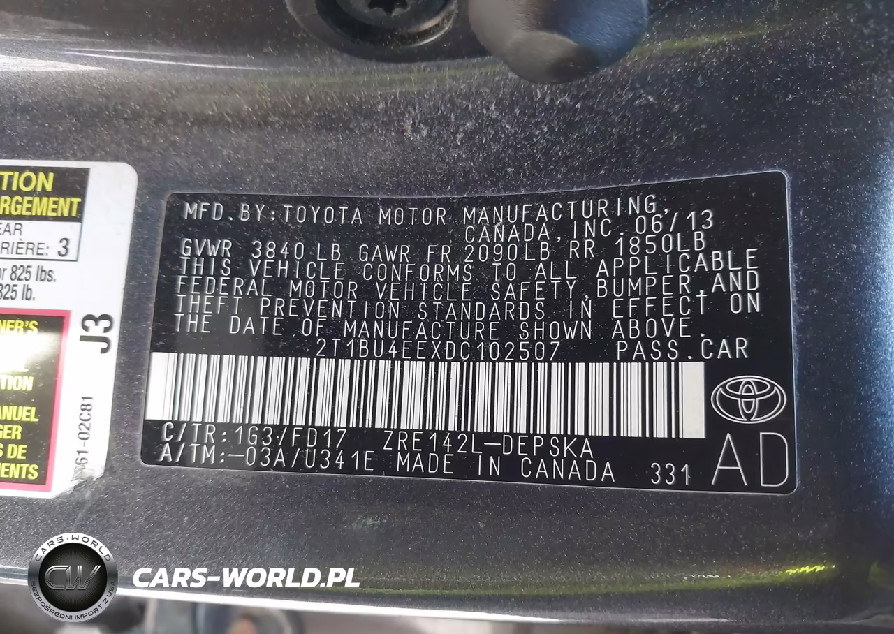 2013 Toyota Corolla S VIN:2T1BU4EEXDC102507 - 9