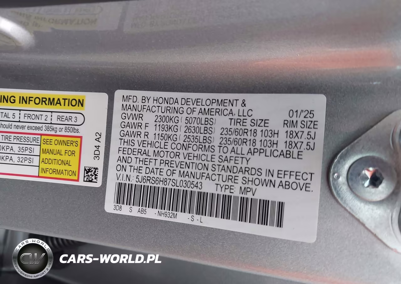 2025 Honda Cr-V Hybrid Sport-L VIN:5J6RS6H87SL030543 - 9